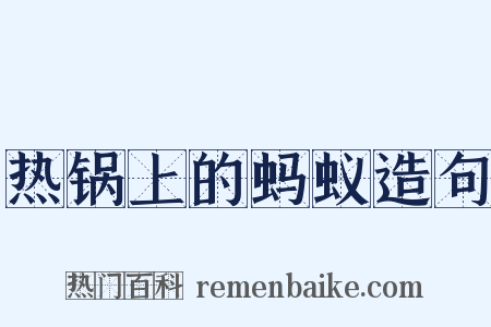 热锅上的蚂蚁造句是什么意思的图片